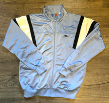 Vintage Nike Light Blue Track Jacket Fill Zip Baby Blue 90's men's Large