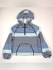 HUNTER X TARGET Kids Striped Rain Jacket XL 14-16 White Windbreaker Hooded