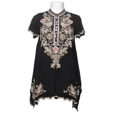 Johnny Was, Tunika, Größe: XS, Schwarz/Mehrfarbig, Cupro/Polyester #CtC