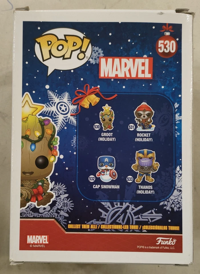 FUNKO POP! - GROOT (HOLIDAY) 530 - Marvel - Glows in the - Dark Special Edition - Immagine 3 di 4