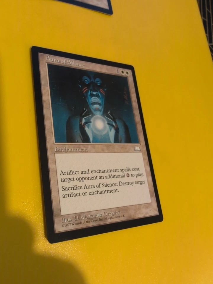 Aura of Silence.  Old Vintage. Weatherlight  Magic the Gathering Card. - Image 4 of 4