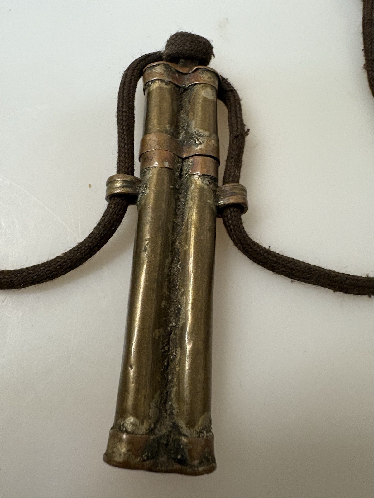 Tibetan Copper and Brass Needle Box 4” Sewing Needle Box 