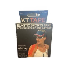 KT Tape Elastic Kinesiology Therapeutic Tape 20 Strips Blue 2" x 10"