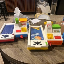 Two Grocery Cash Register Toys/ 1 Fisher Price