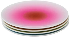 6" Melamine Dinnerware Colorful Appetizer Plate Set 4 Piece - Ombre