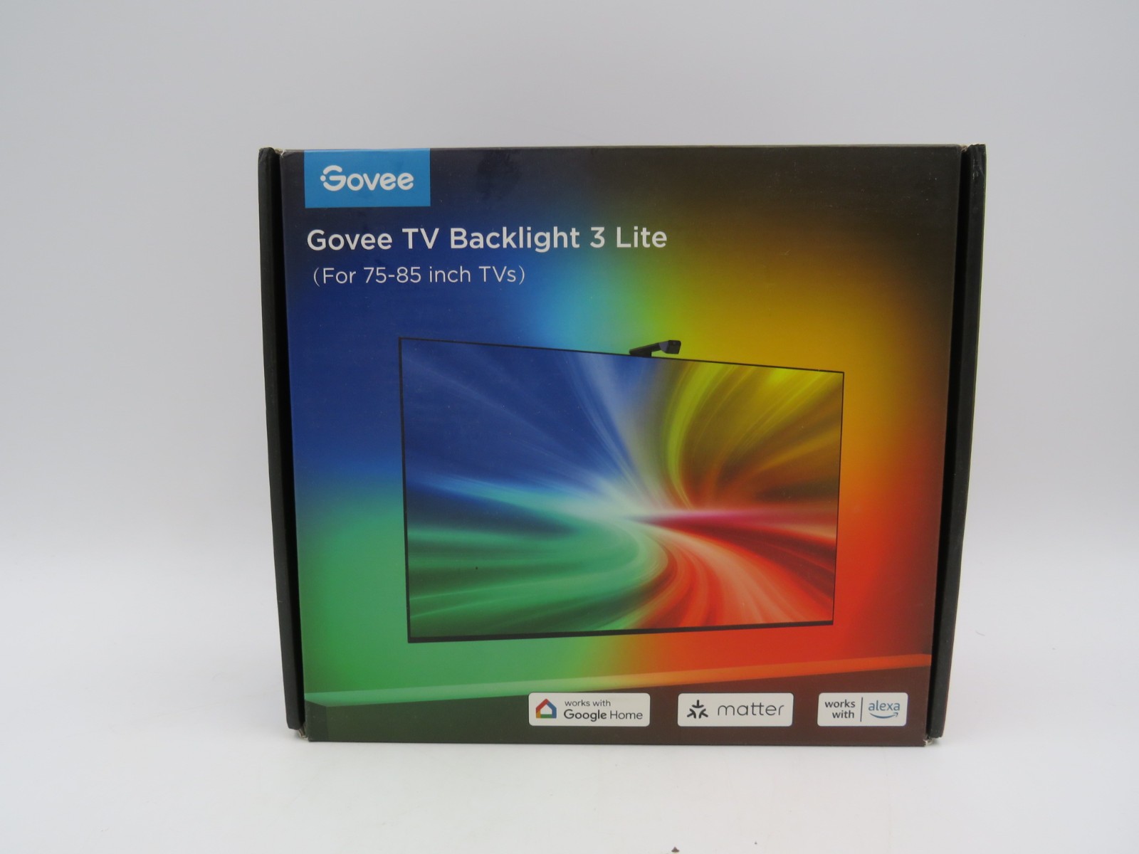 Govee TV Backlight 3 Lite W Fish-Eye Correction Function Sync to 75-85" TV NEW