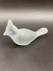 Westmoreland Glass Fenton Reissue Cardinal Figurine Clear Iridescent Frosted 5"