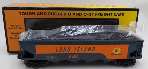 MTH 30-75427 O Gauge Long Island 4-Bay Hopper w/ Coal Load #4958 LN/Box | Condition: Used