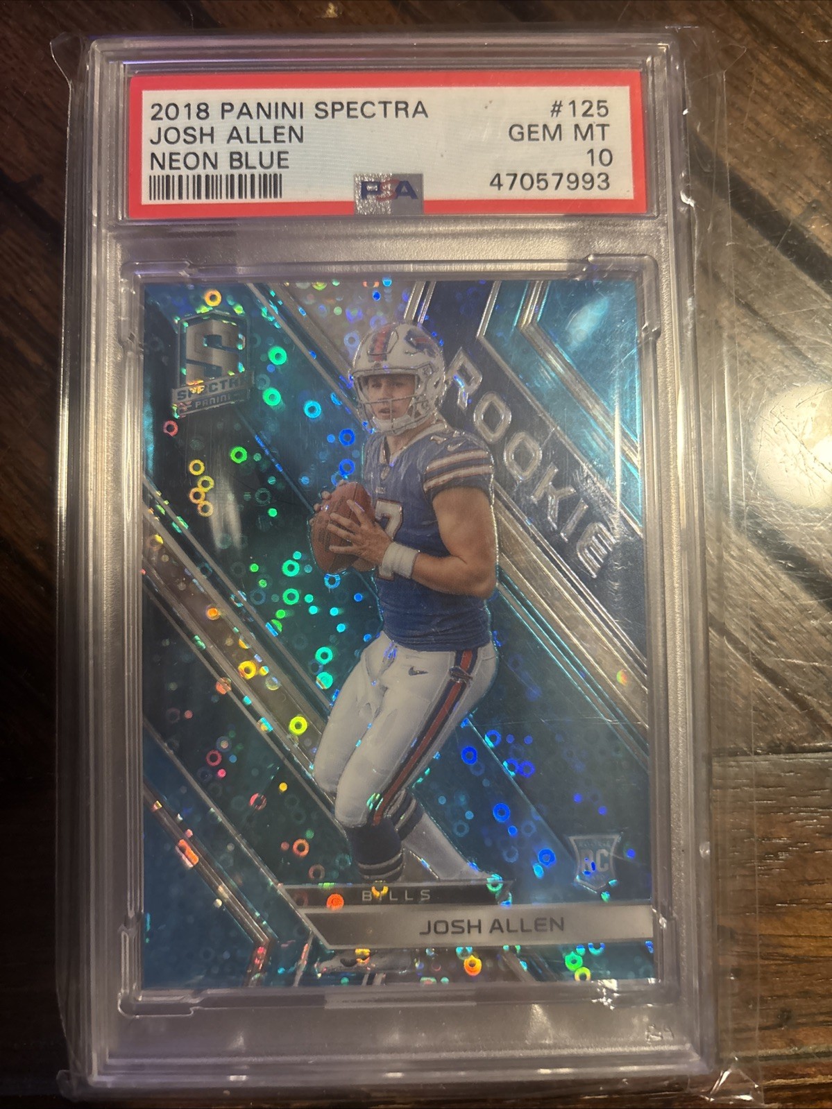 Josh Allen Panini Spectra #125 Neon Blue