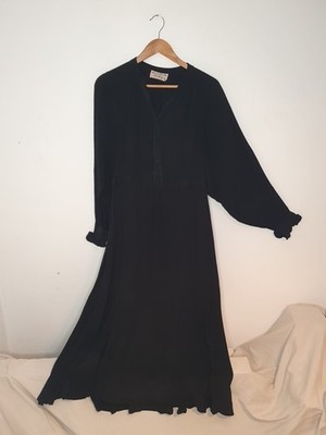 Vintage Radley Carta Bower Goth Dark Fairy 70er? Kleid Spitze zum Binden Gr. 10