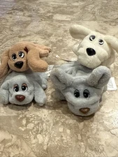 1995 Vintage Pound Puppies Plush Toy Set – Pup Pals – Lot of 4 with Tags