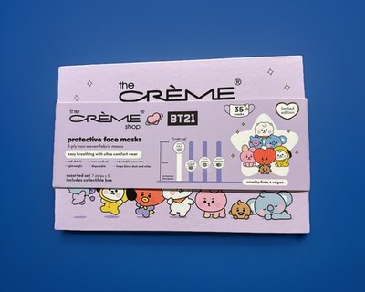 BT21 The Creme Shop 3-Ply Protective Face Mask - BT21 (Disposable)- 35 ct in Box