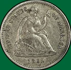 1862 Seated Liberty Half Dime Choice Extremely Fine XF+/AU Coin #46426