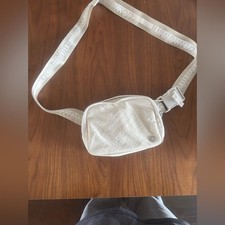 Lululemon Cream Logo Strap Bag