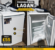IKEA LAGAN Mini/Table Top Fridge White Single Door, Adjustable Shelves