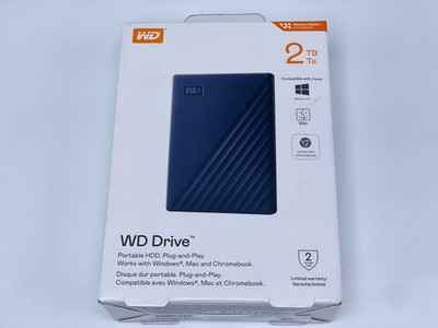Brand New WD Mac Chromebook WDBB7B0020BBL-WEWM External 2TB Hard Drive Blue