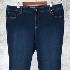 Gloria Vanderbilt Bridget womens slimming tapered jeans Plus 18W stretch dark