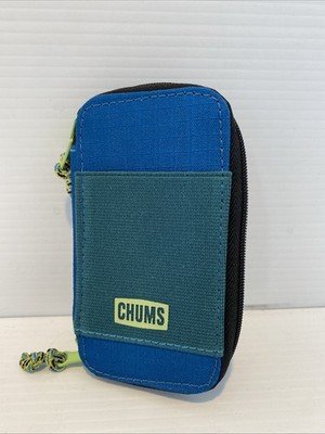 Chums Reversi Wallet Royal Blue/Teal  Reversible Zipper Pouch Travel Unisex