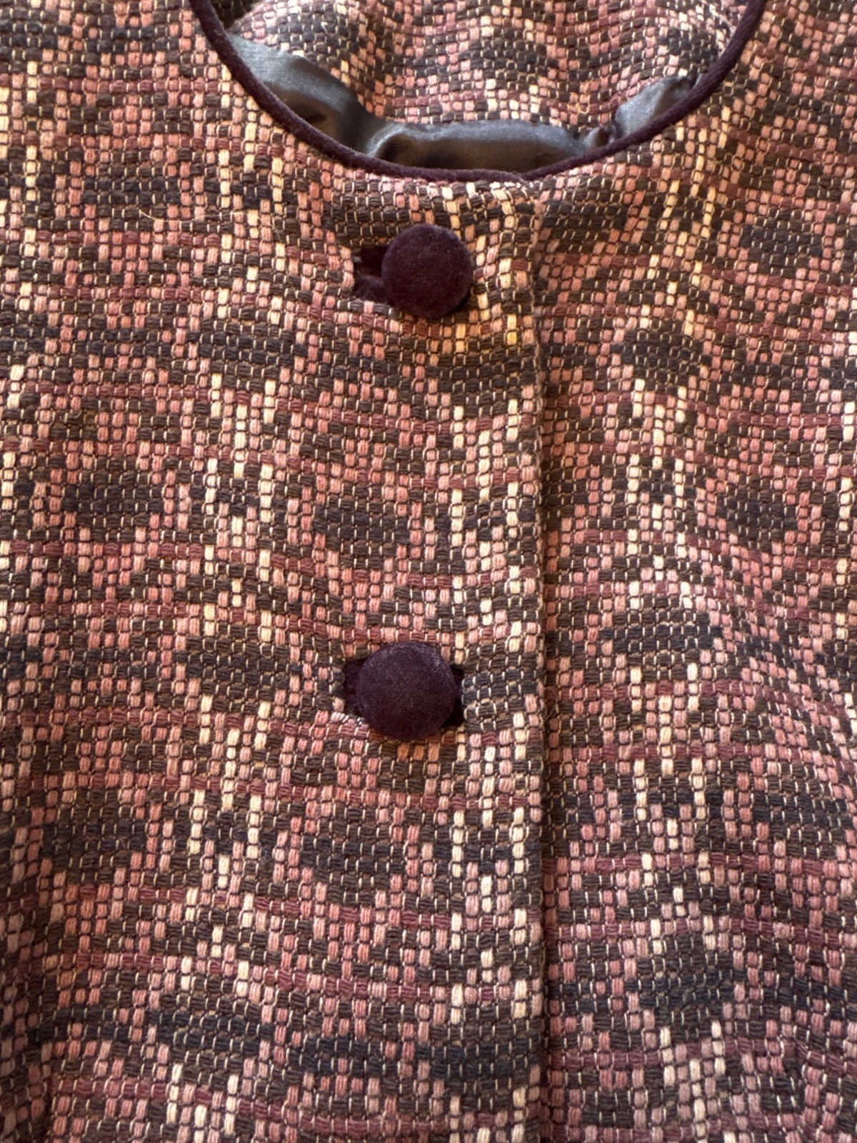 Pendleton Jacket 14P Purple Black Pattern 100% Vi… - image 5