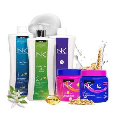 NK Professional Care 4-Step Keratin Hair Treatment Set   Keratin Treatment  32oz