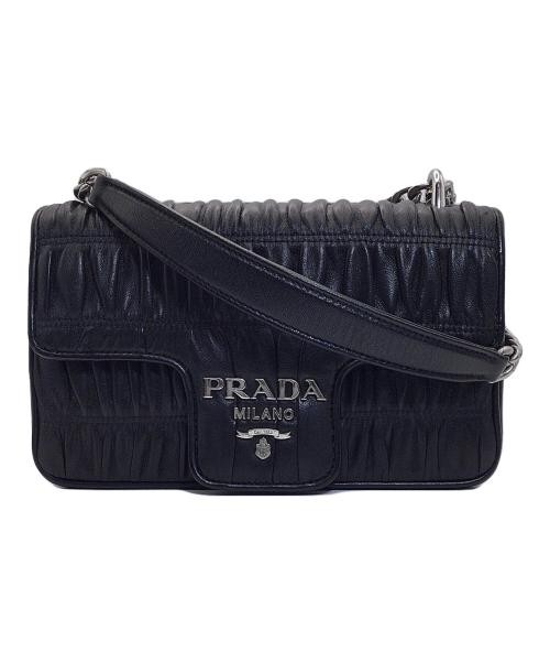 PRADA Nappa Leather Fre Chain Strap Crossbody Shoulder Bag  