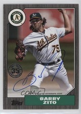 2022 Update 1987 Topps Baseball Black 94/199 Barry Zito #87BA-BZ Auto 01xd