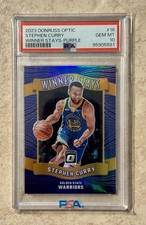 Stephen Curry 2023 Donruss Optic Winner Stays Purple #16 PSA 10 Gem MT