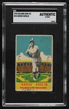 1933 DeLong R333 Goose Goslin #24 SGC Authentic Altered HOF 2u3