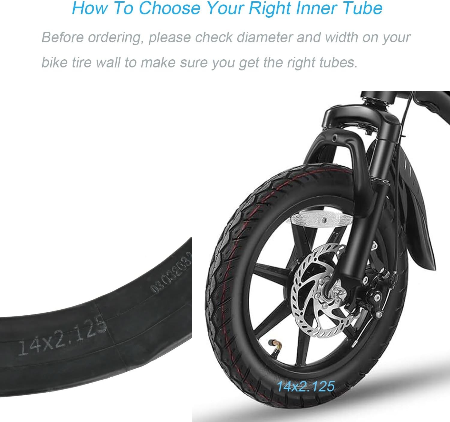 Loxan 2 Pack 14x2.125 Bike Inner Tubes Compatible with Jetson and 