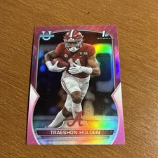 2022 Bowman University Chrome Traeshon Holden 1st Bowman Pink Refractor #18