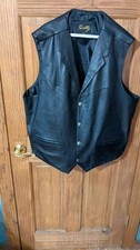 Scully Leather Mens Western Snap Front Vest Black Soft Touch 4XL