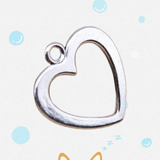 70 Pcs Multicolor Tibetan Silver Heart Charms 20X20MM Diy Jewelry Making L13859