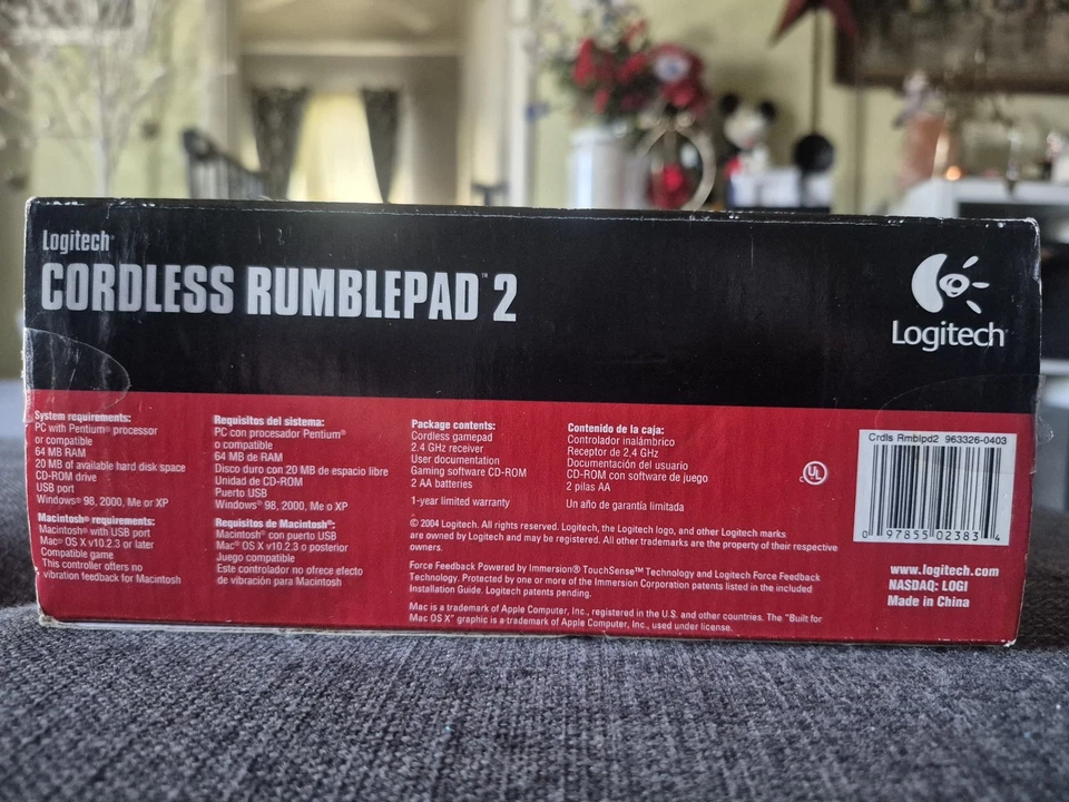 BRAND NEW SEALED Logitech Cordless Rumblepad 2 Vibration Gamepad Controller PC - Image 4 of 4