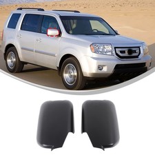 Abs Matte Black Side Rearview Mirror Cover Trim For Honda Pilot 2003-2008