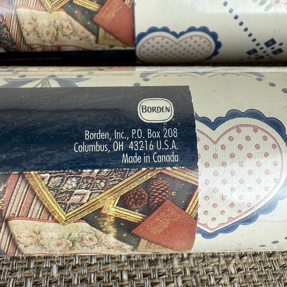 Revestimientos de pared Borden Home vintage papel de pared corazones rosas arcos azules cottagecore Foto 4 de 4
