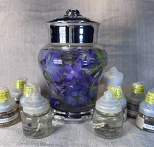 The White Barn Candle Co FLOWERS Oil Candle Lamp & 8 OIL Refills