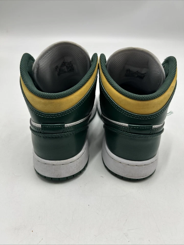 Nike Air Jordan 1 Tenis JUVENTUD Talla 4.5Y Verde Retro Mid Sonics 554725-371 Foto 3 de 4
