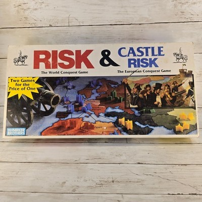 Vintage Parker Brothers Risk and Castle Risk Board Game 1990 2 Games in 1 0042