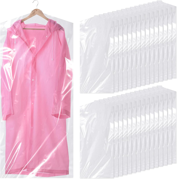 30 StüCk KleidersäCke Transparent Kunststoff KleiderhüLle, 60×140Cm-image