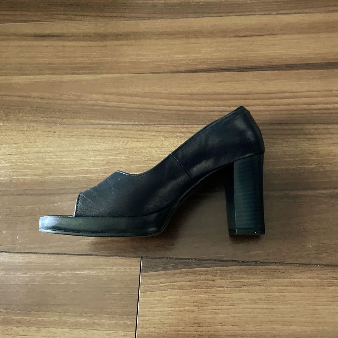 Autentiche decolte Yves Saint Laurent tacco punta aperta pelle nero taglia 35 donna