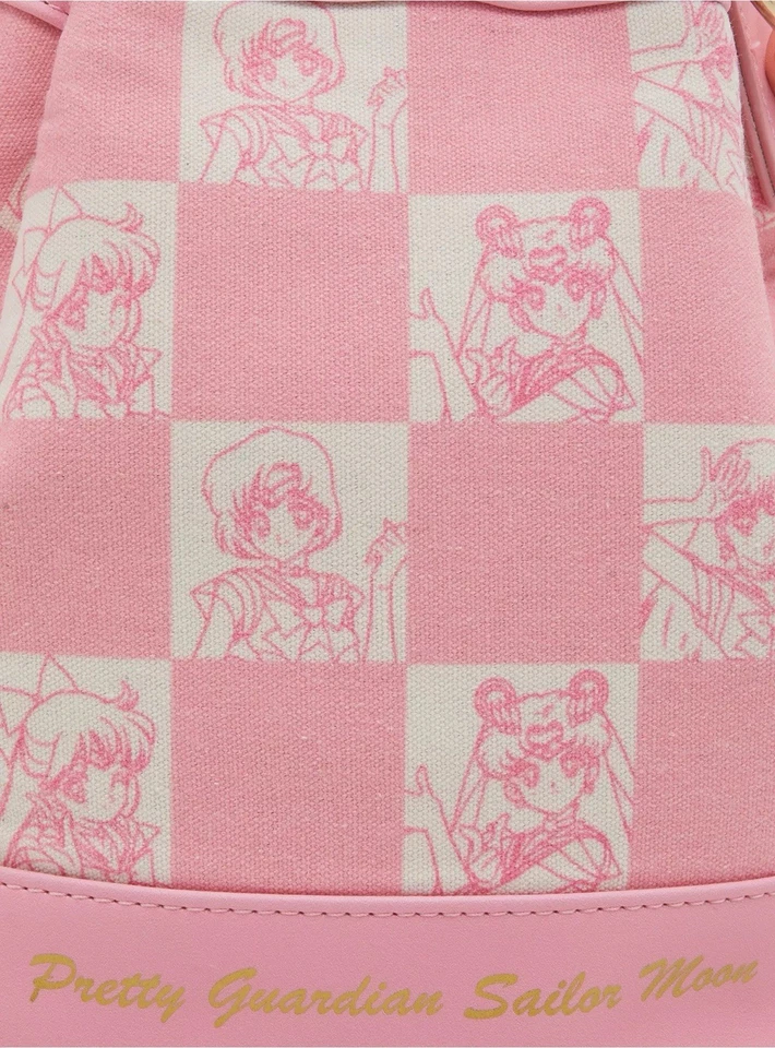 Bolso Bandolera Sailor Moon Rosa Cubo a Cuadros ¡Tiene todos los exploradores marineros interiores! Foto 2 de 4