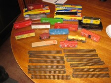Vintage HO Trains- Lot of 16, 3 w/Boxes 12 Sections of Track- Tyco, Athearn