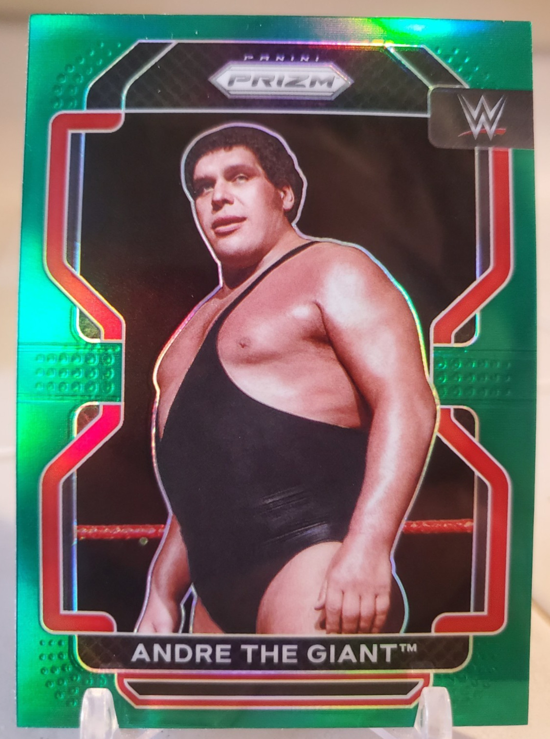 2022 Panini Prizm WWE Green Refractor Card #200 ANDRE THE GIANT WWE WCW NWA SP