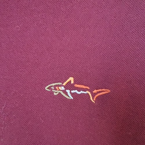 Greg Norman Large Mens PlayDry Golf Short Sleeve Polo Shirt Sports Top Dark Red - Picture 2 of 4