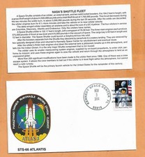 SHUTTLE ATLANTIS STS-66 ATLAS 3 NOV 3,1994 KSC SPACE COVER   