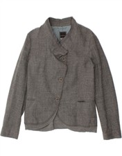 Marithe Francois Girbaud Womens 3 Button Blazer Jacket Uk 16 Large Grey Be02