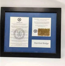 Chelsea FC history, Football Memorabilia, Real "Grass" Framed Authentic Picture.