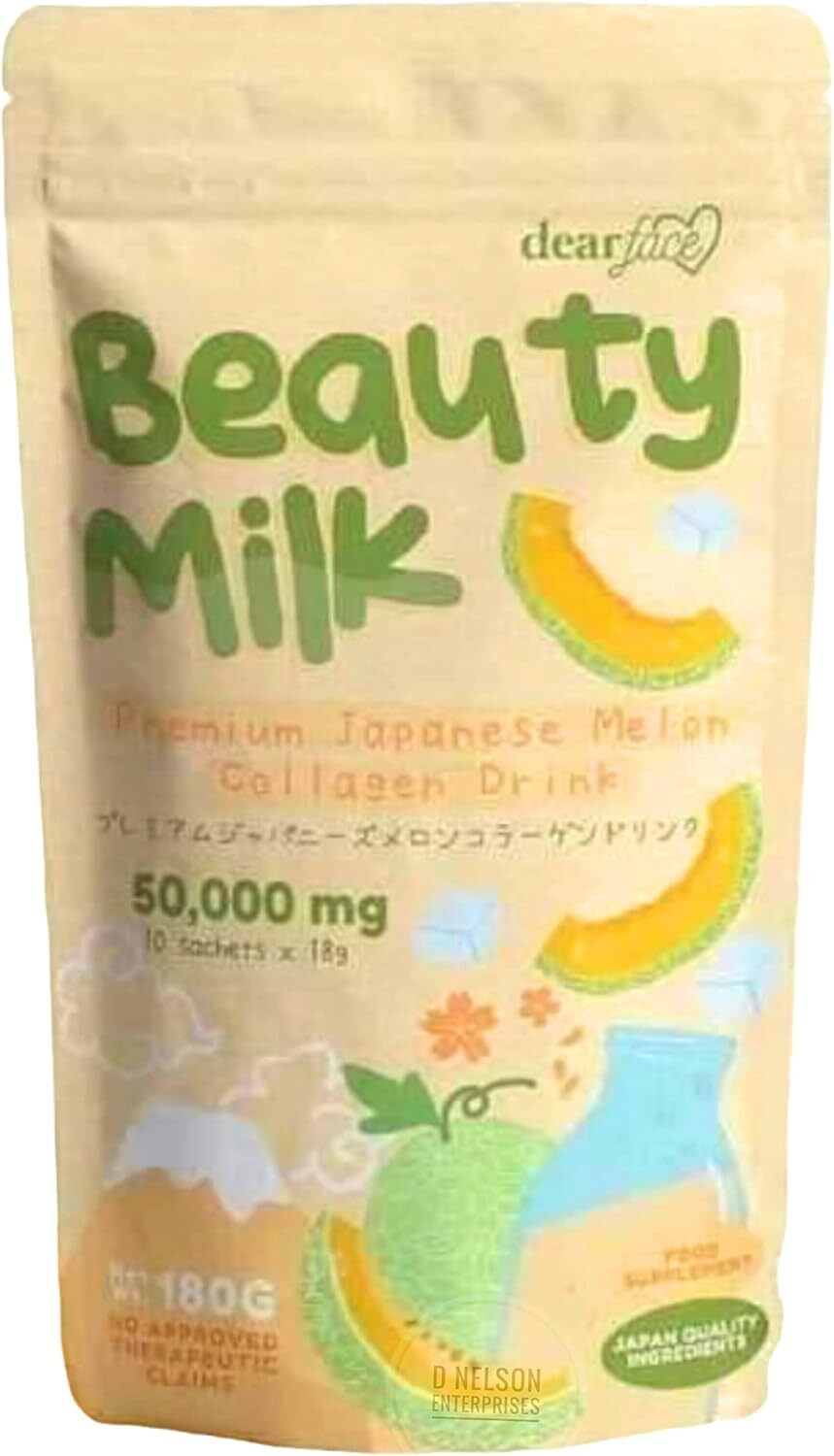 Dear Face Beauty Milk Japanese Collagen MELON Drink - 50,000mg Hydrolyzed Collag