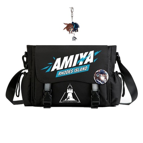 Student Arknights Lappland Cosplay Satchel Anime Travel Laptop Bag+Pendant+Badge - Picture 22 of 33