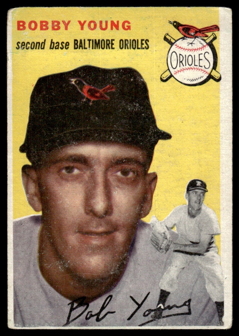 1954 Topps Bobby Young Baltimore Orioles #8 G